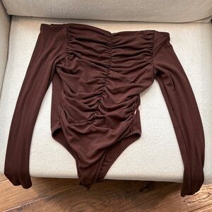 Amazon Women's Brown Long Sleeve Bodysuit